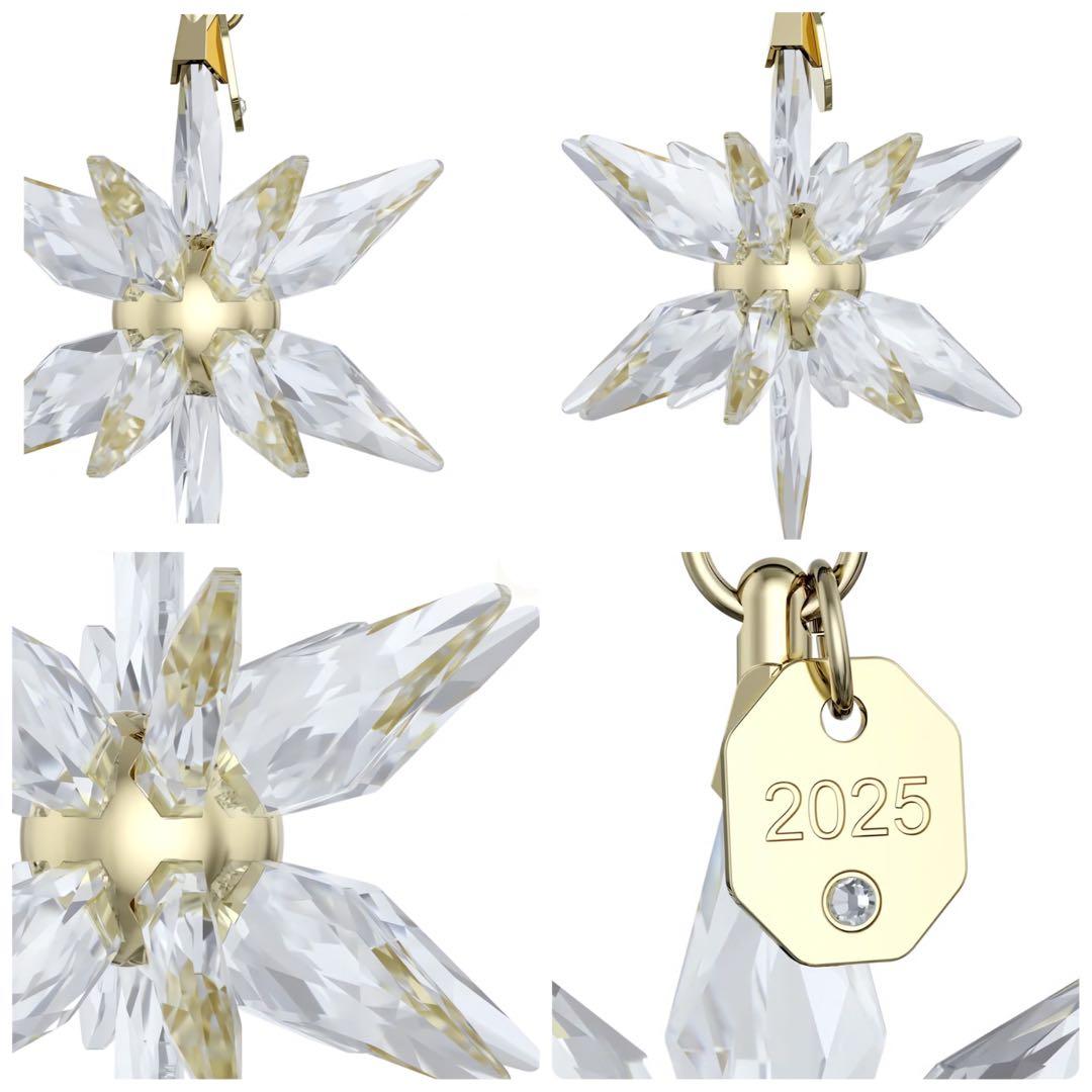 新品★スワロフスキー 2025 クリスマス　3D オーナメント　ホワイト