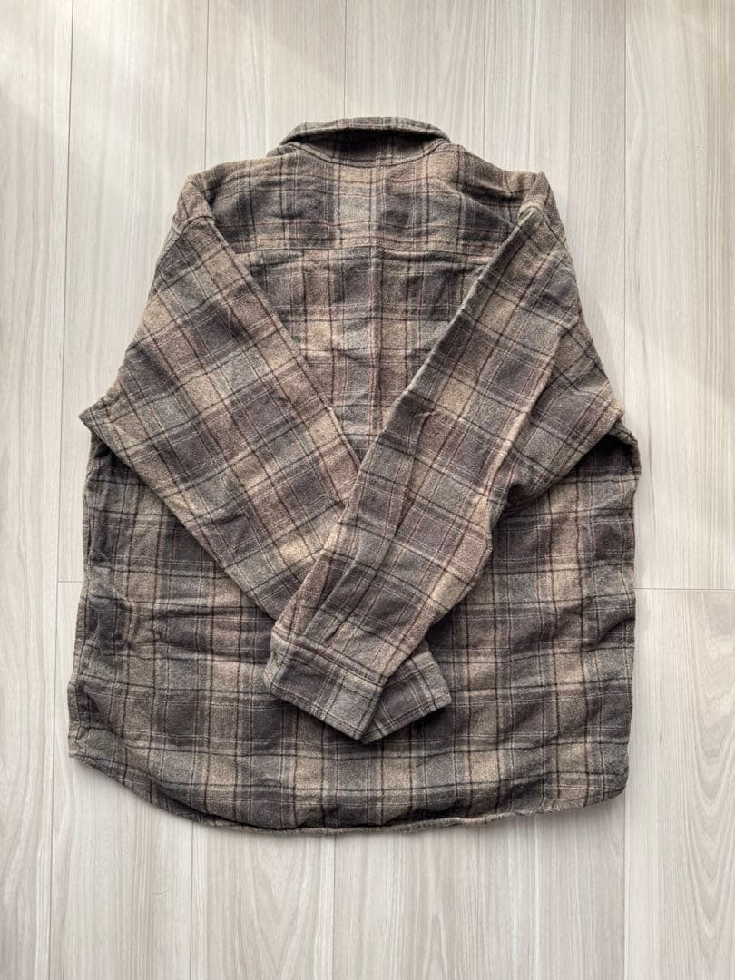 PENDLETON ペンドルトン チェック柄 ウールシャツ エルボーパッチ XL