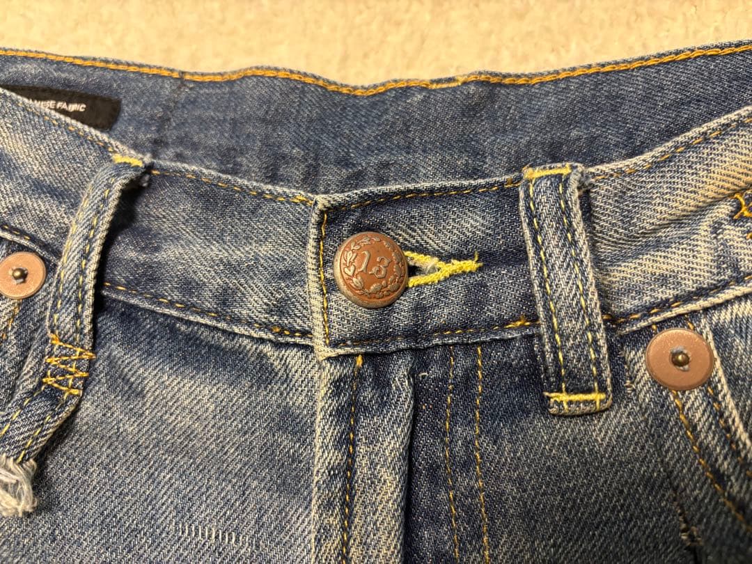 アパルトモン R13 DAMON PLEATED WIDE LEG DENIM