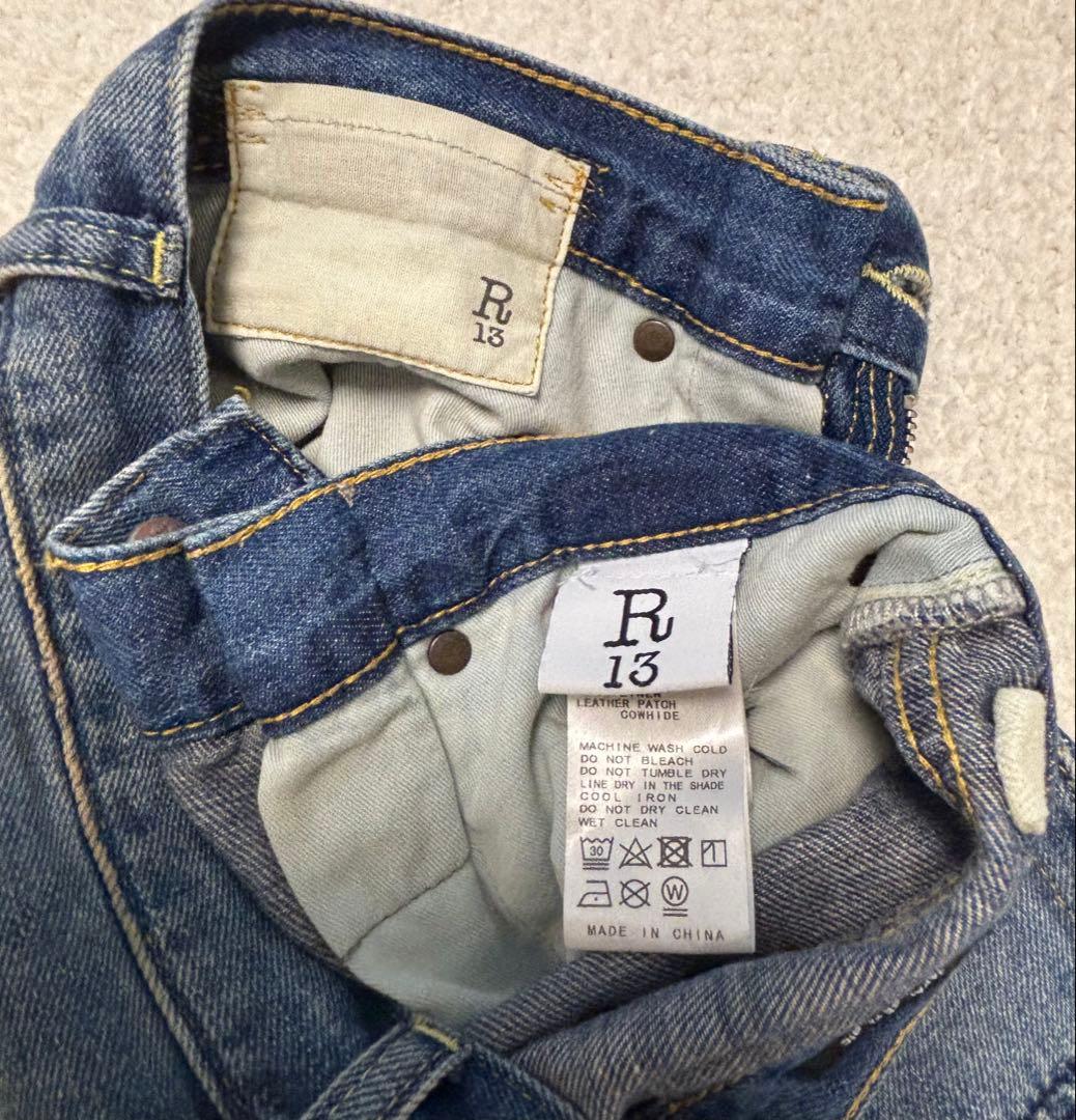 アパルトモン R13 DAMON PLEATED WIDE LEG DENIM