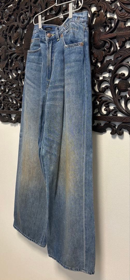 アパルトモン R13 DAMON PLEATED WIDE LEG DENIM