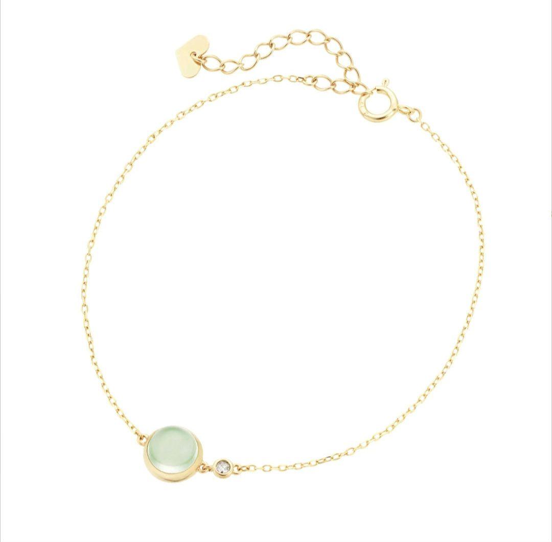 ジュエリーツツミ k10 グリーンアメシスト ブレスレット