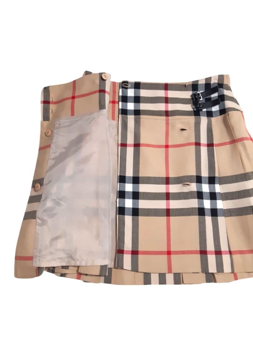 BURBERRY LONDON メガチェック プリーツスカート 巻きスカート