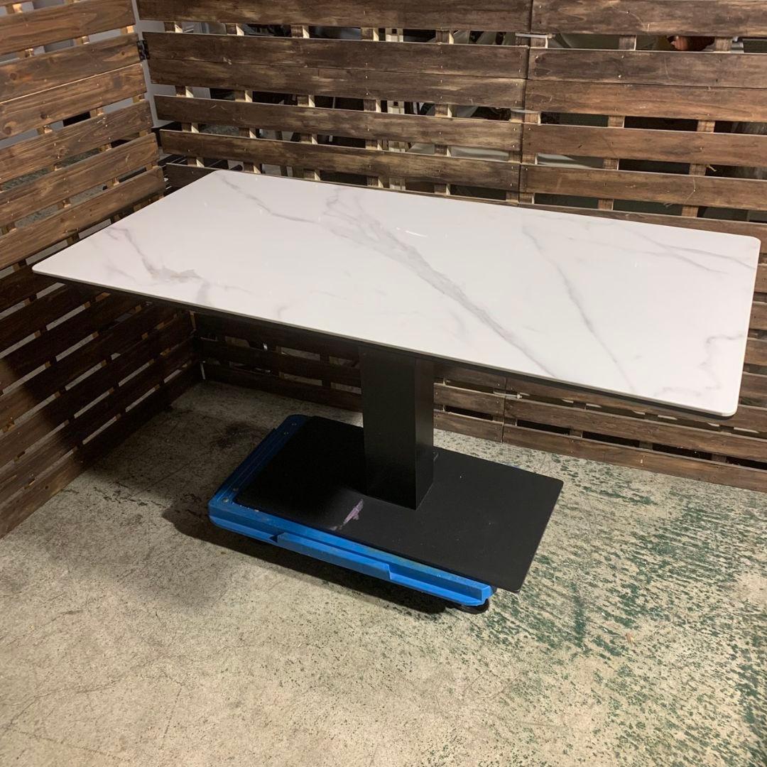 K687 昇降式ダイニングテーブル 大理石調