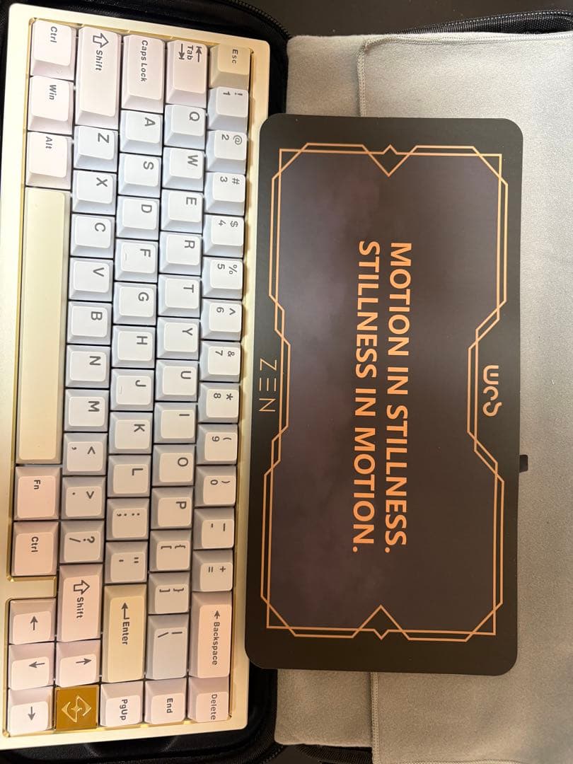 キーボード Wobkey zen 65 ultra White Gold