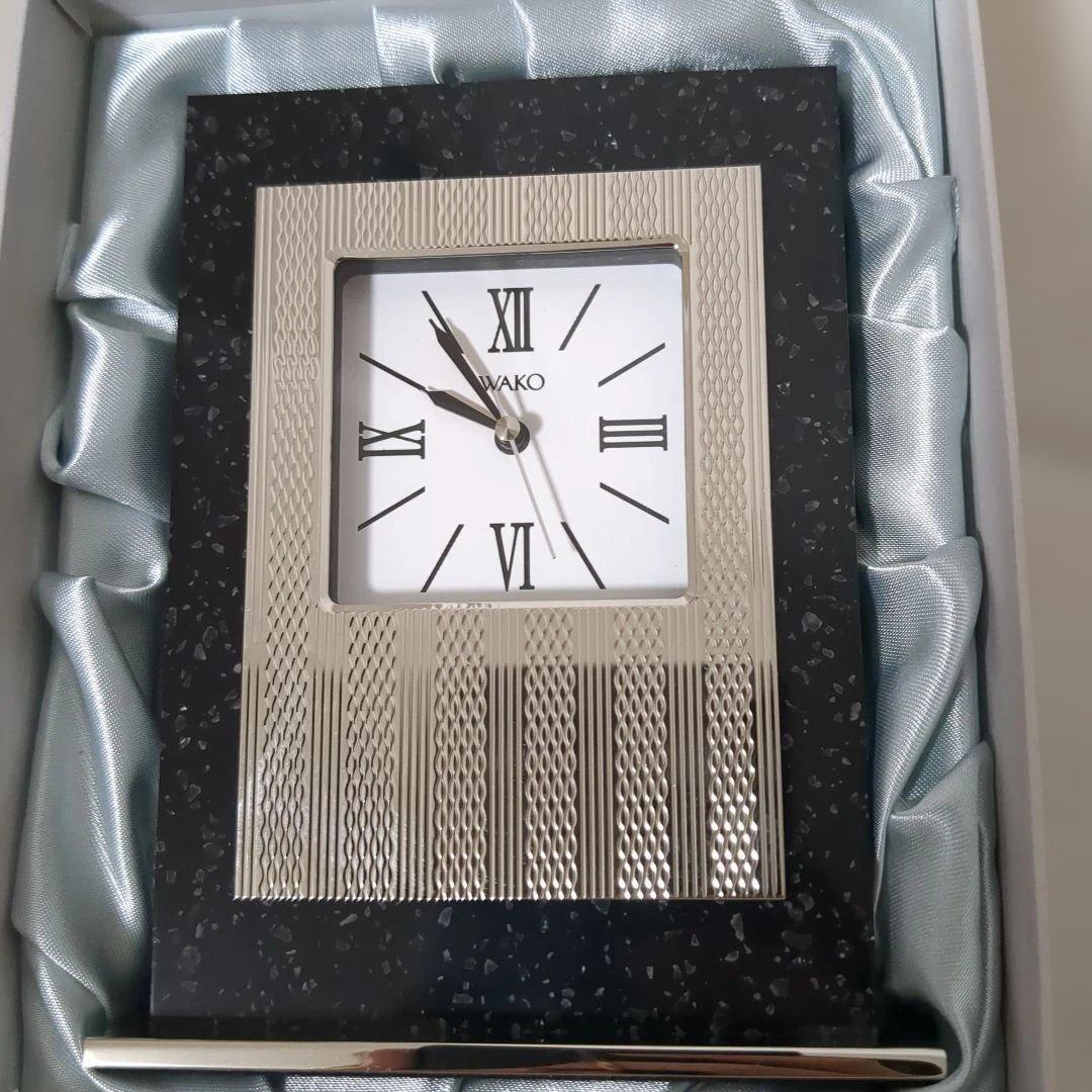 【新品未使用】WAKO 銀座和光 クロック 置時計 保証書付き MYS079K