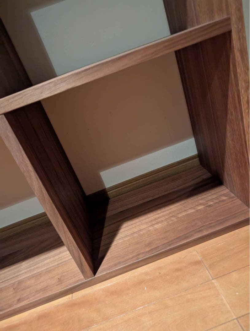 ■送料込■無印良品 スタッキングシェルフワイド ウォールナット 棚