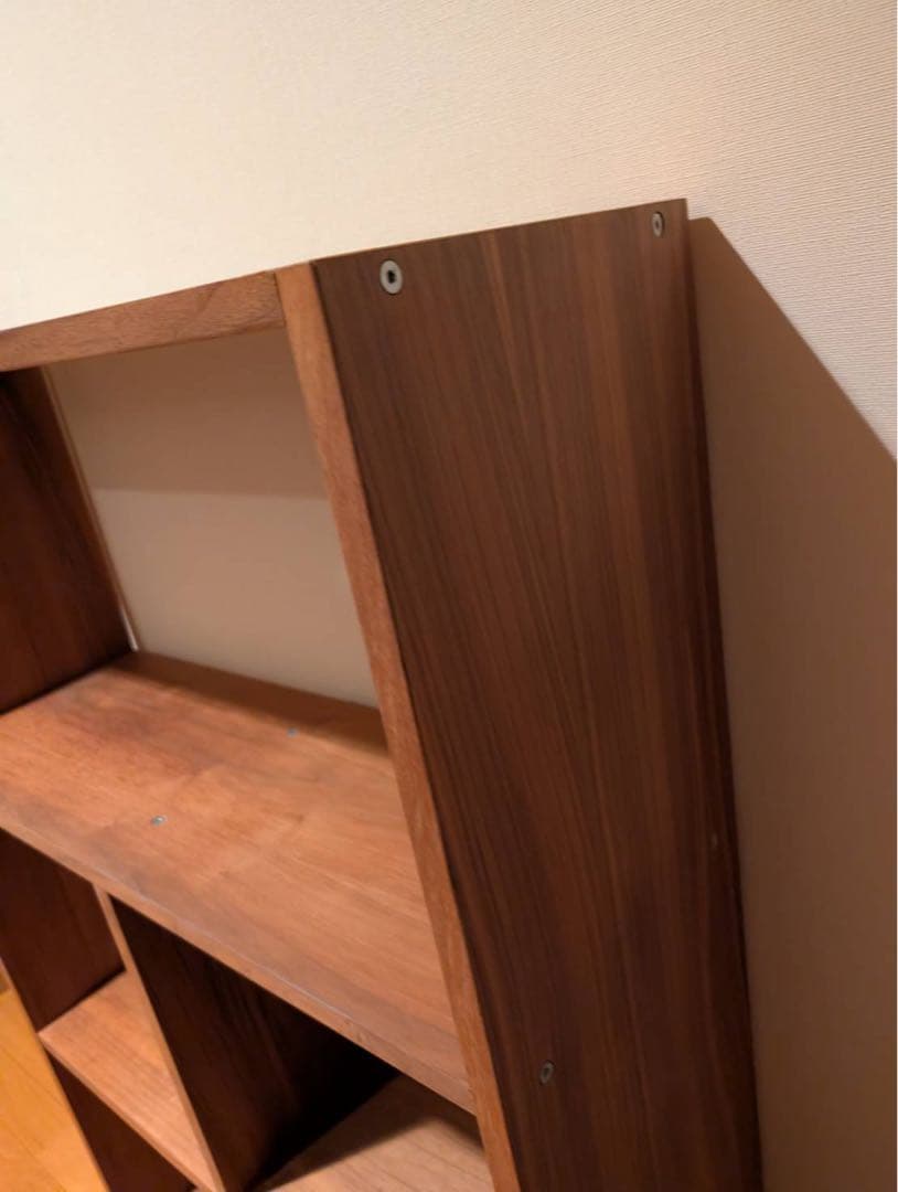 ■送料込■無印良品 スタッキングシェルフワイド ウォールナット 棚