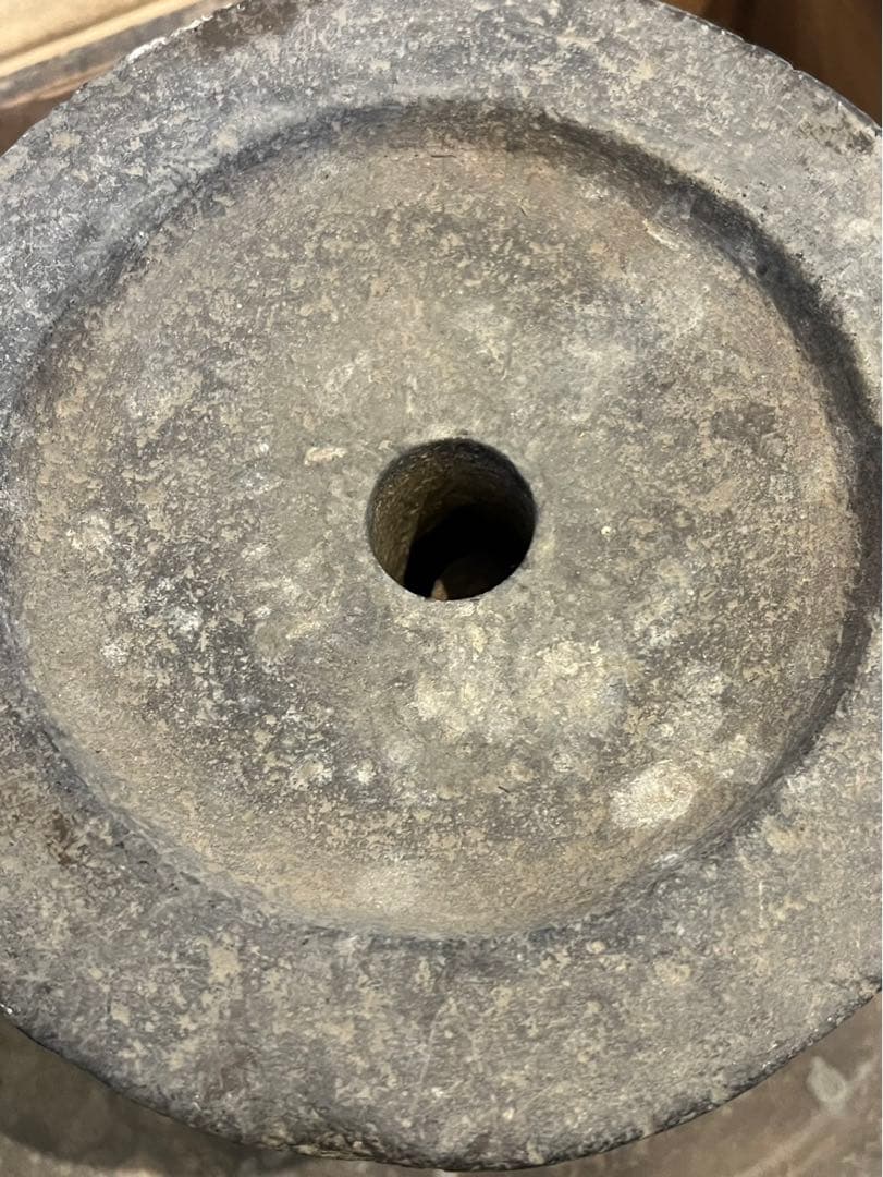 石臼 ひき臼 茶臼 抹茶 煎茶 茶道具 木棒付 手動　骨董品　工芸　コレクション