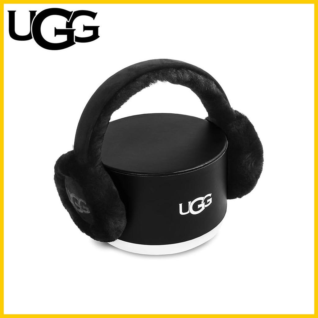 新品 UGG アグ 耳当て イヤーマフ シープスキン ブラック 黒色