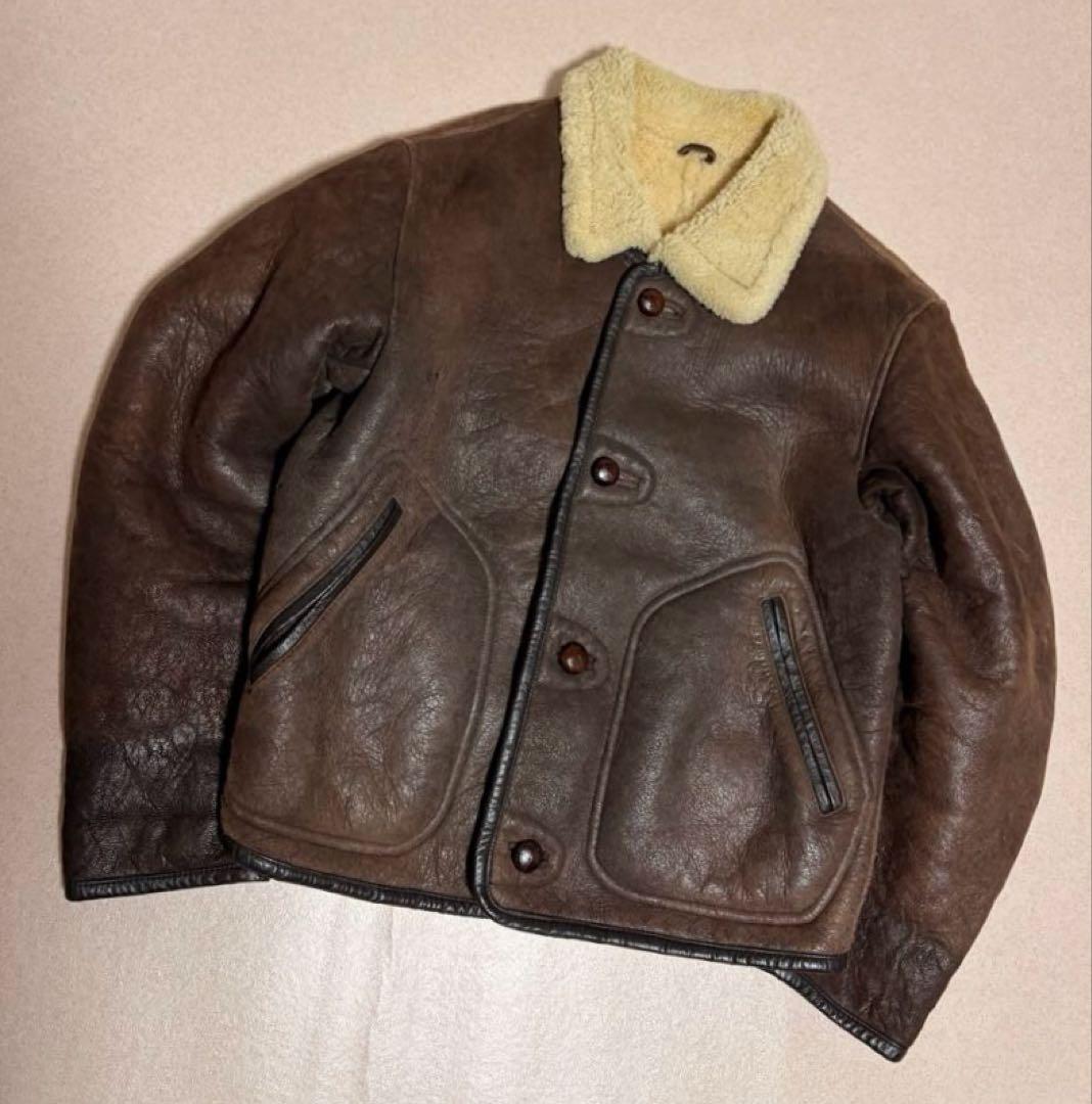 OUR PRIDE シープスキン リアルムートン B-3 レザージャケット 短丈