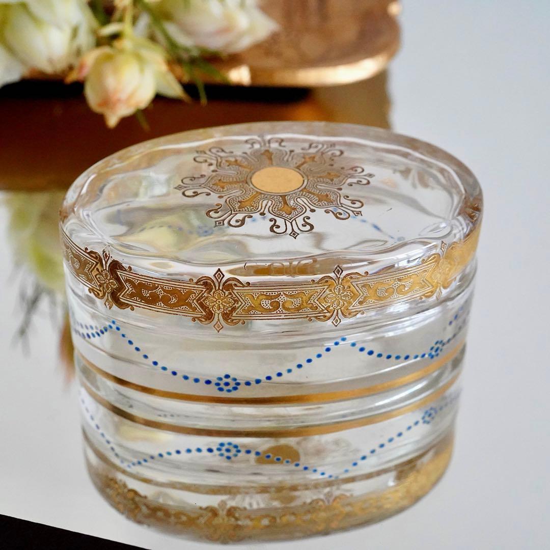 希少 オールドバカラ エナメル＆金彩 小物入れ★シュヴァリエ作品BACCARAT