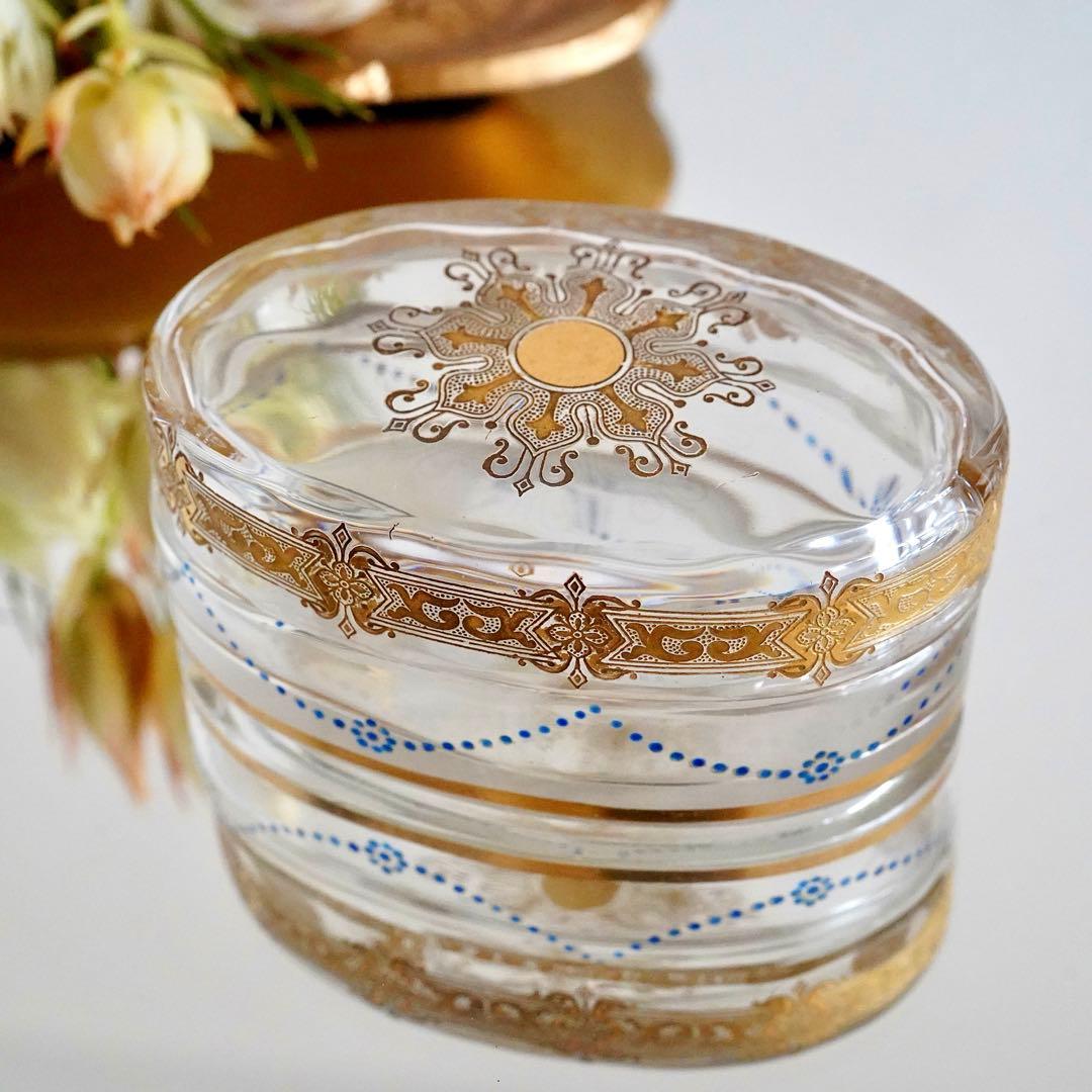 希少 オールドバカラ エナメル＆金彩 小物入れ★シュヴァリエ作品BACCARAT