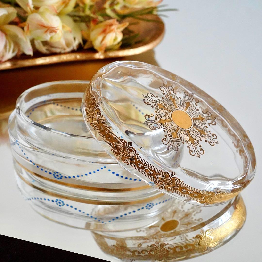 希少 オールドバカラ エナメル＆金彩 小物入れ★シュヴァリエ作品BACCARAT