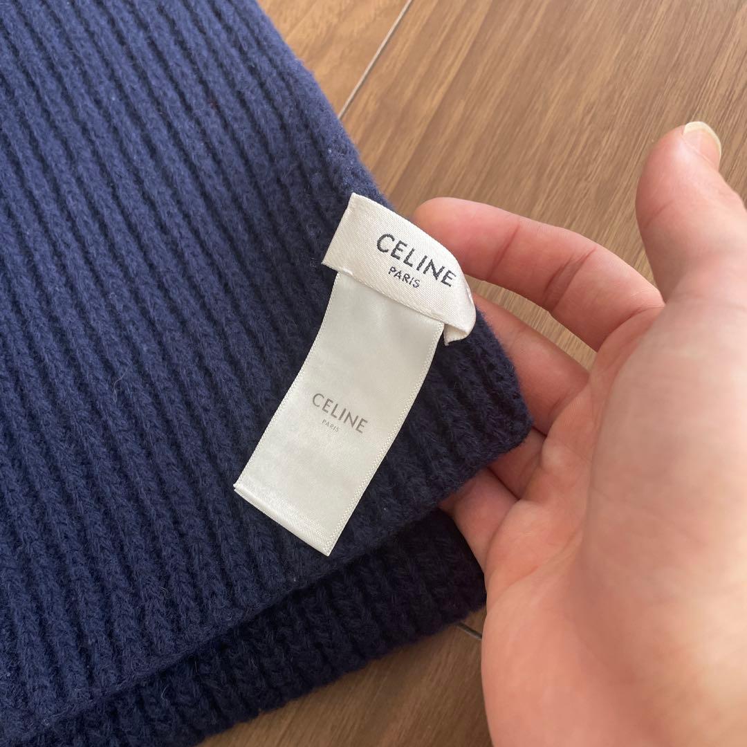 CELINE ネイビー マフラー