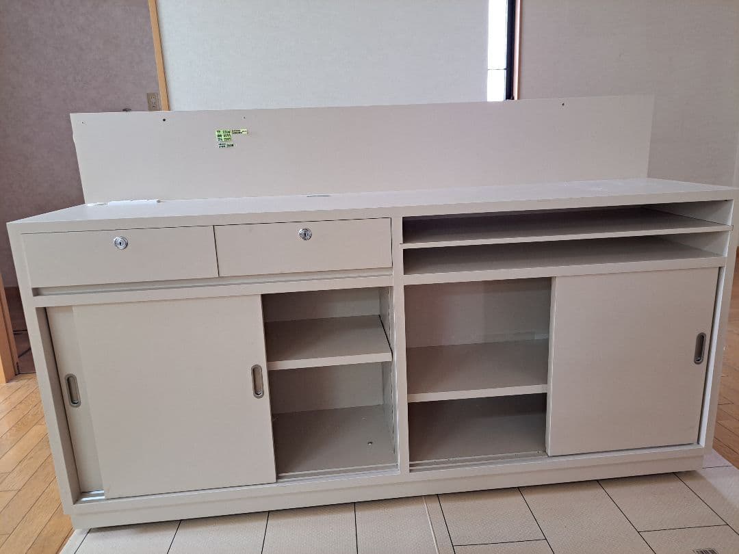 ホワイト レジカウンター 引き出し付き