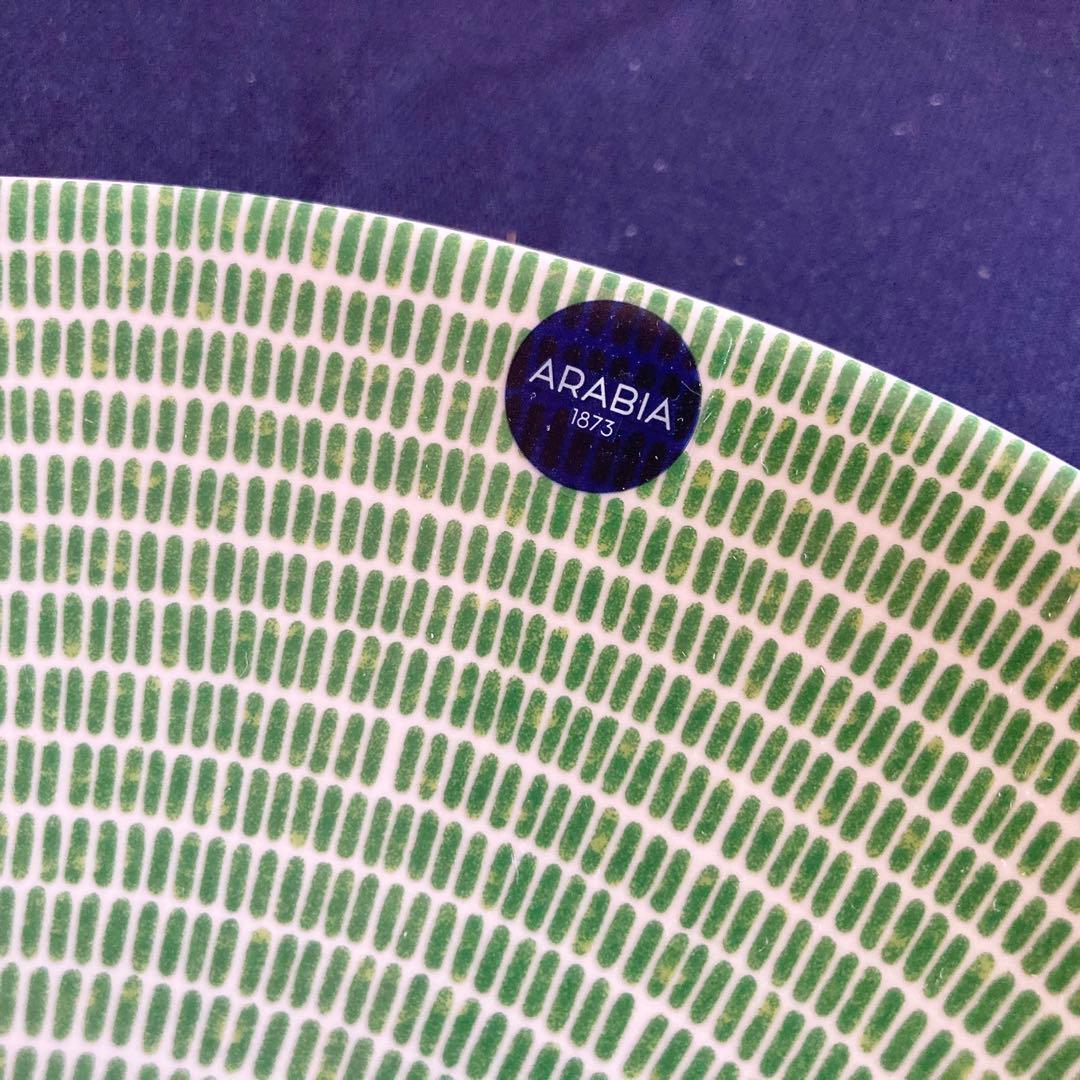 【貴重な4色セット】アラビア　アベック　26cmプレート グラスグリーン　ブルー