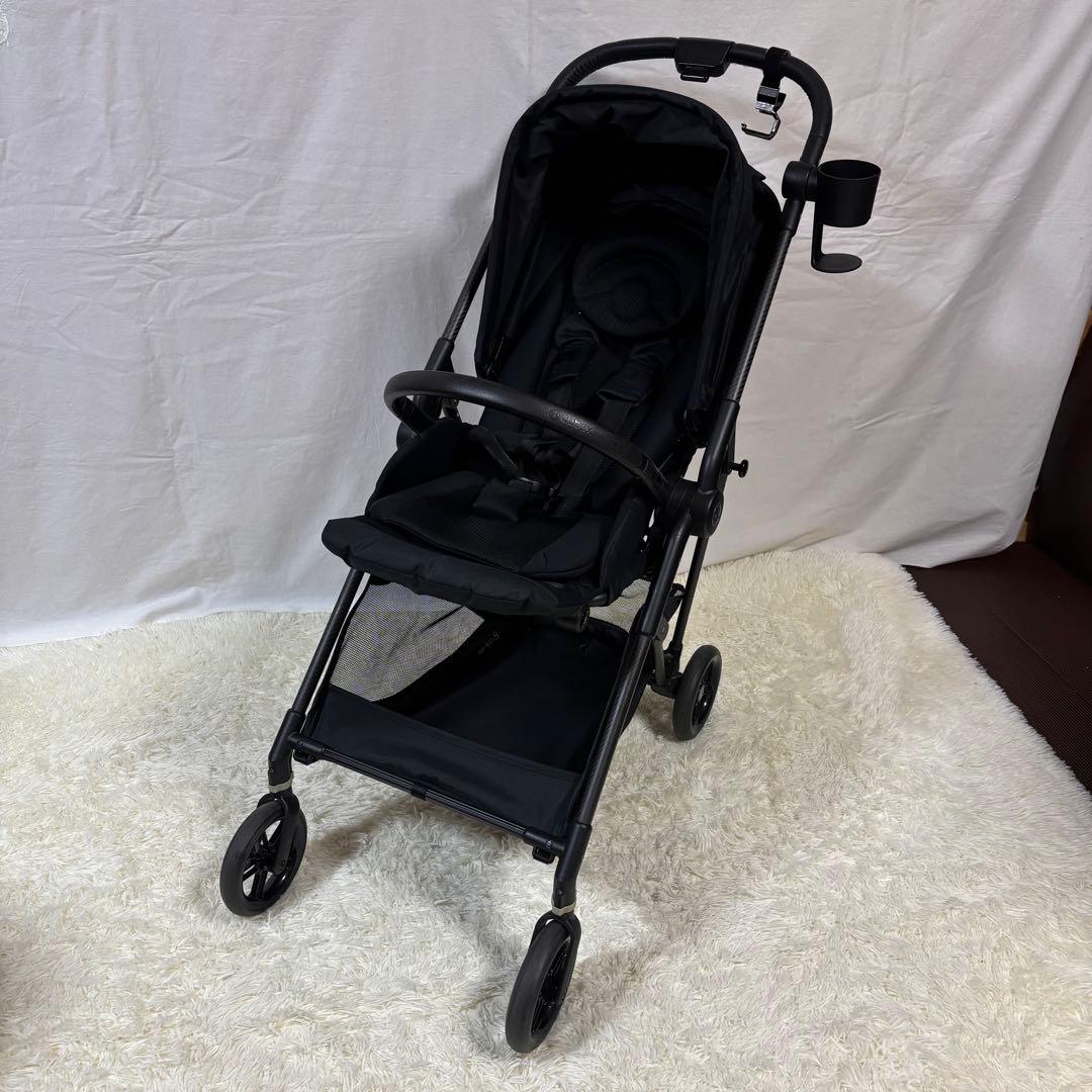 【新品マット付き】 極美品　サイベックス メリオカーボン　ベビーカー　ブラック