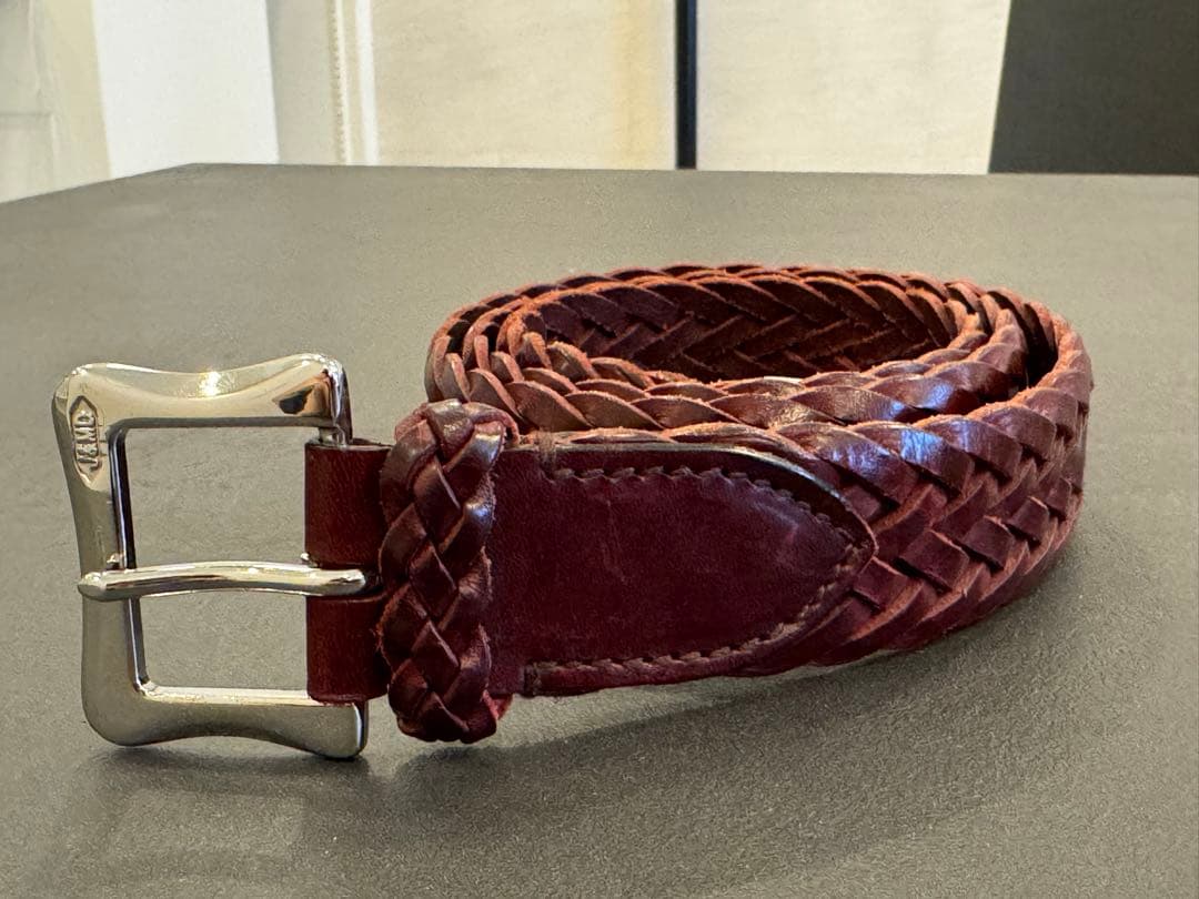 J&Mデヴィッドソン　メッシュベルト　バーガンディ　サイズ80