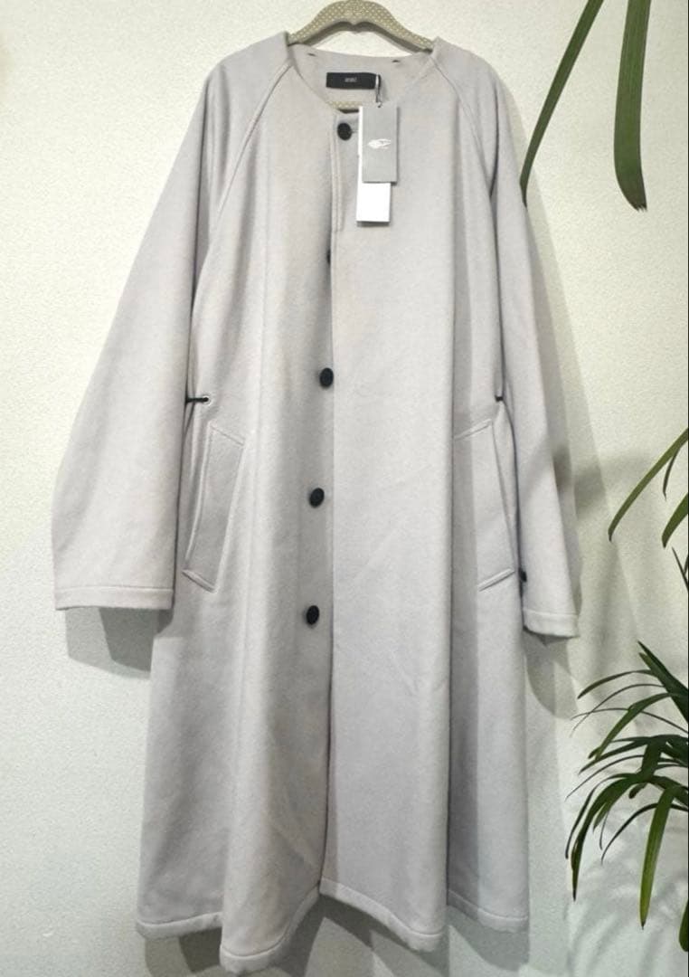 wool100% VAPORIZE BEAMS チェスターコート ライトグレー