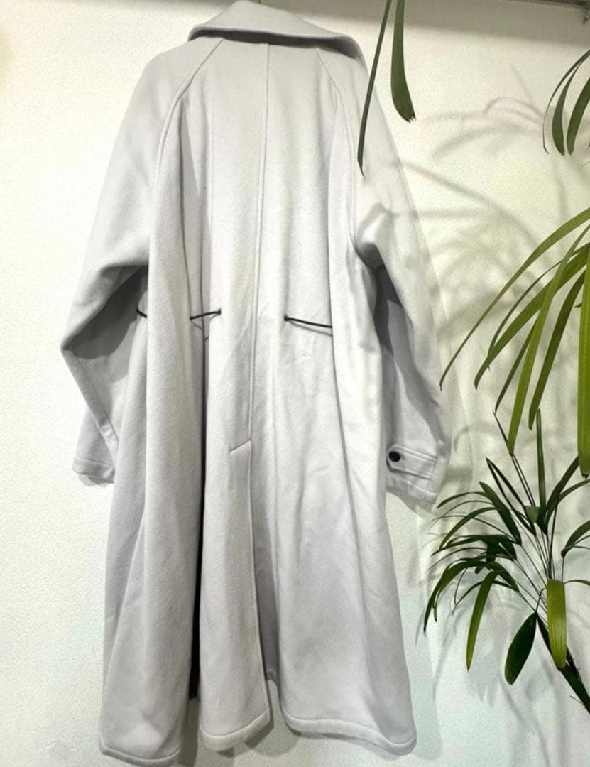 wool100% VAPORIZE BEAMS チェスターコート ライトグレー