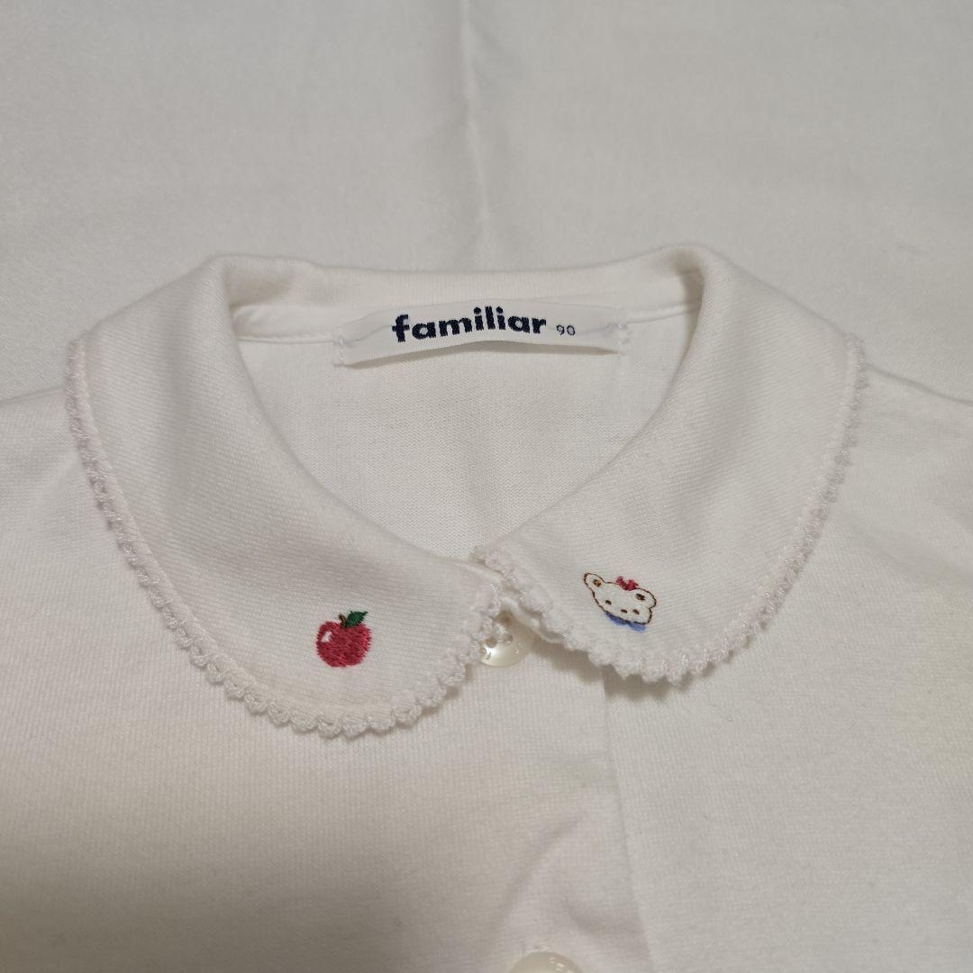 【美品】ファミリアのチェックワンピース・ブラウス・ソックス3点セット　90サイズ