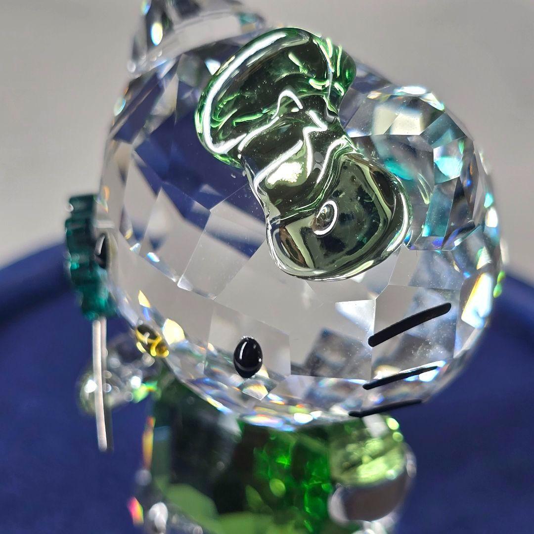 スワロフスキー ハローキティラッキー チャーム クローバー グリーン リボン