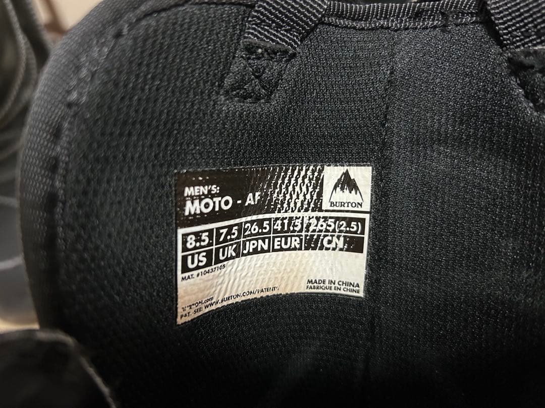 BURTON MOTO AF 26.5cm スノーボードブーツ アジアンフィット