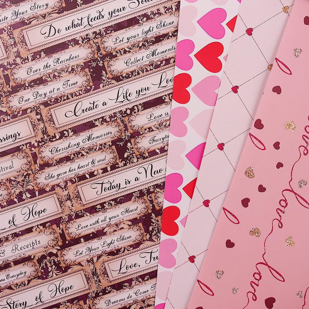 バレンタイン♡選べるデザペ　コラージュ　おすそ分けファイル　A4デザインペーパー