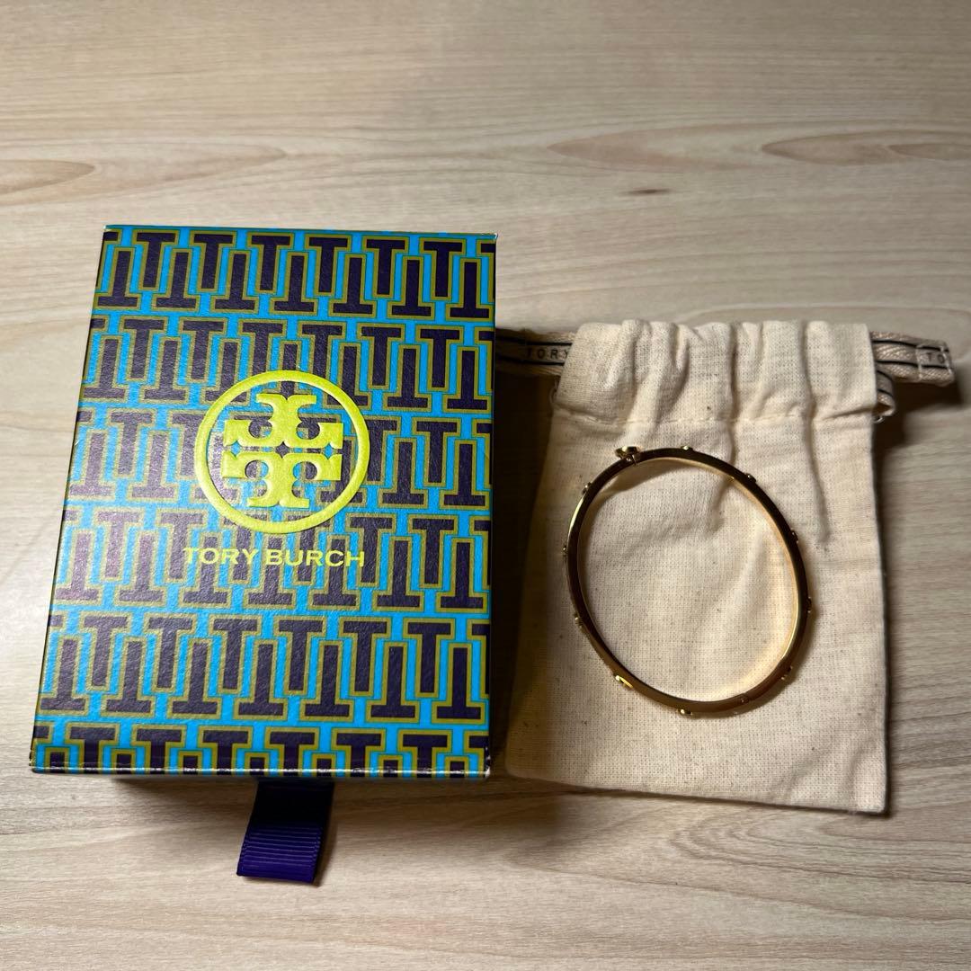 トリーバーチ　アイコン パヴェ スタッズ ヒンジブレスレット 5mm