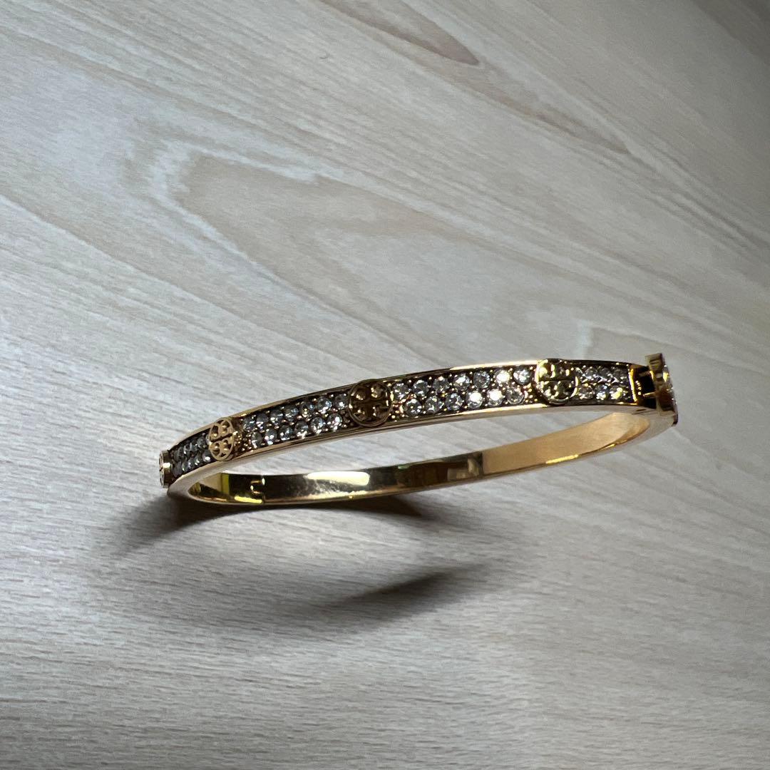 トリーバーチ　アイコン パヴェ スタッズ ヒンジブレスレット 5mm