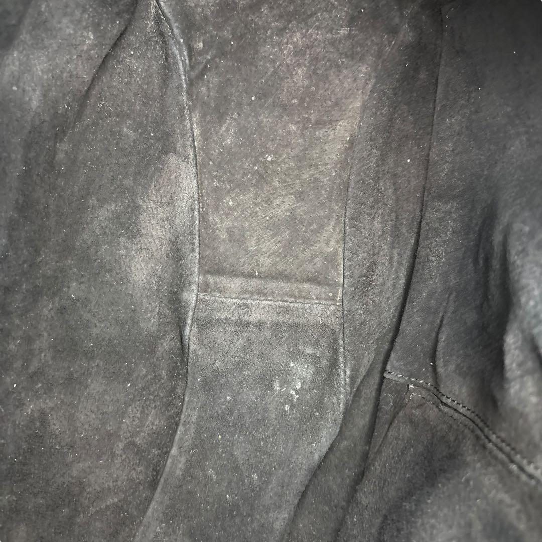 美品◎ヒロフ パフータ A4可 肩かけ可 トートバッグ ハンドバッグ シボ革 黒