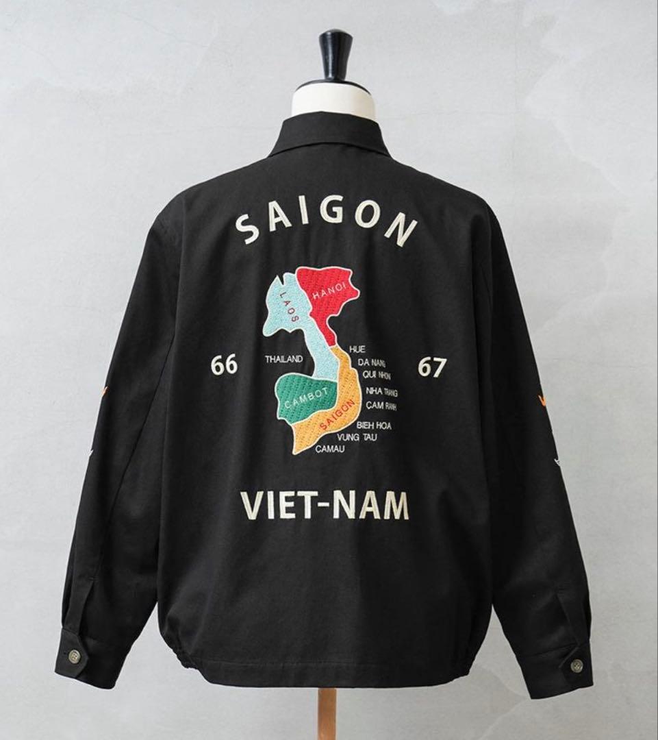 HOUSTON ヒューストンLベトジャンVIETNAM JACKET地図MAP