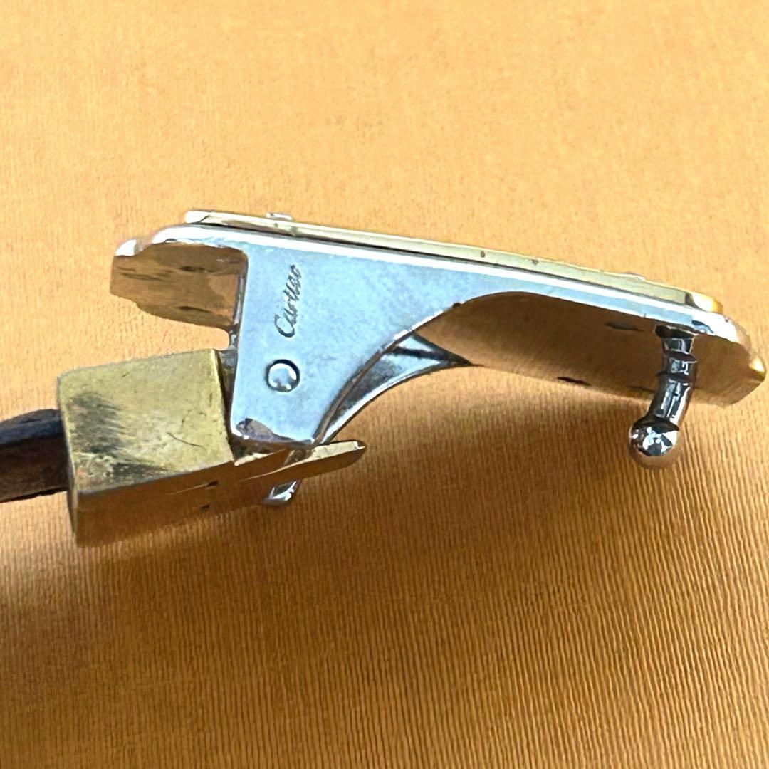 ・Cartier マスト レザー ベルト カルティエ ロゴバックル レザー正規品