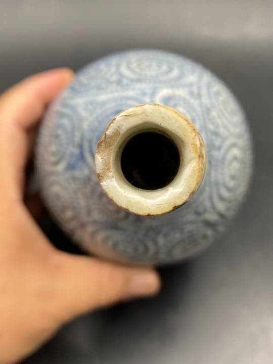 古伊万里　蛸唐草　27cm 鶴首　徳利　花入　一輪挿し　御神酒徳利