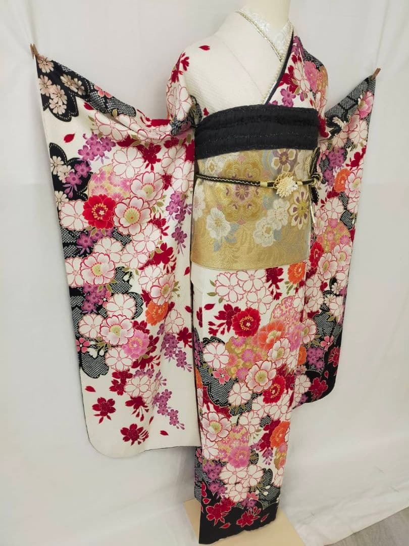 売約済み【WA-Modern】★★豪華絢爛!!　正絹絞り振袖7点フルセット★★