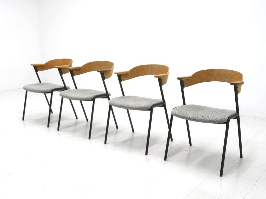 展示品　アデペシュ　ダニス　ショートアームチェア　ダイニングチェア　　4脚セット