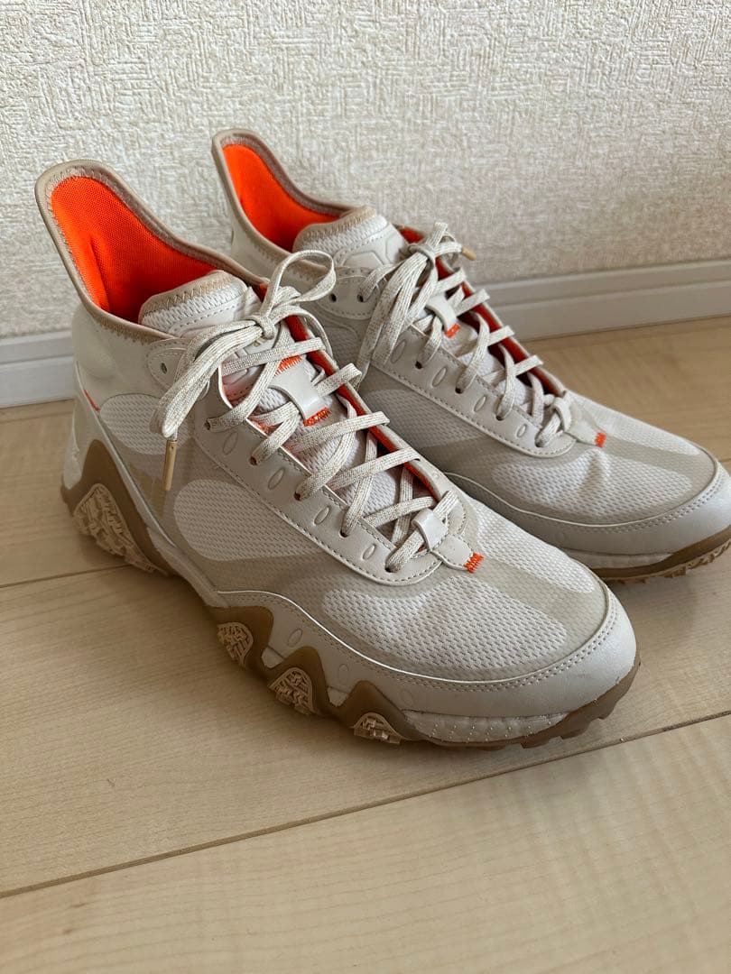 ゴルフシューズ ホワイト/オレンジ ハイカット