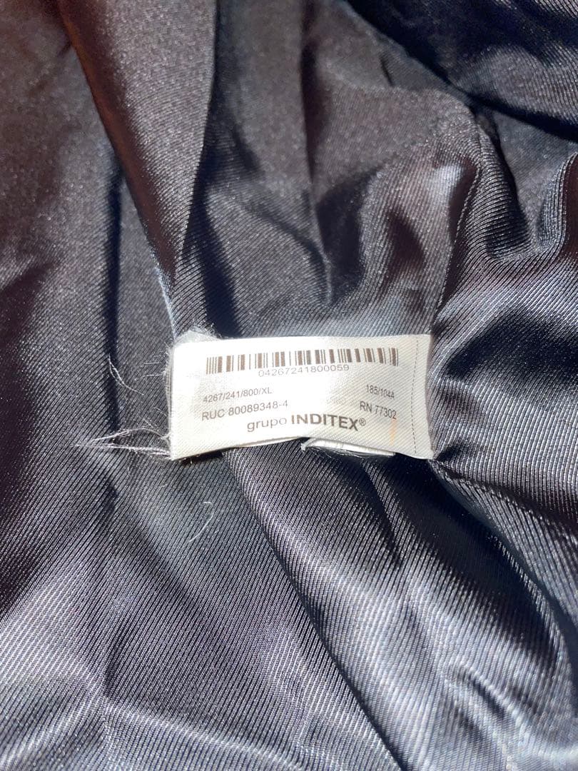 ZARA ロングコットントレンチコート 黒 メンズ