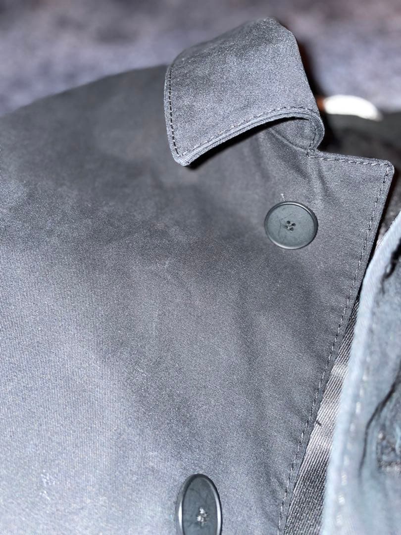 ZARA ロングコットントレンチコート 黒 メンズ