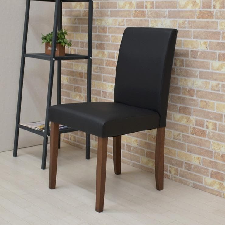 TR DC PV　6脚　ダイニングチェア　ブラック＊ブラウン　PVCレザー