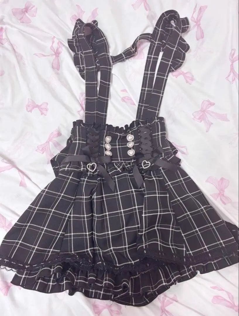 ♥LIZLISA レースアップサスペンダー付スカパン♥