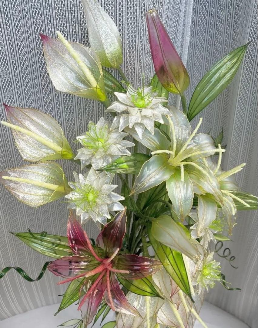 アメリカンフラワー　ディップフラワーNO.170（百合・カラー・ニゲラ）