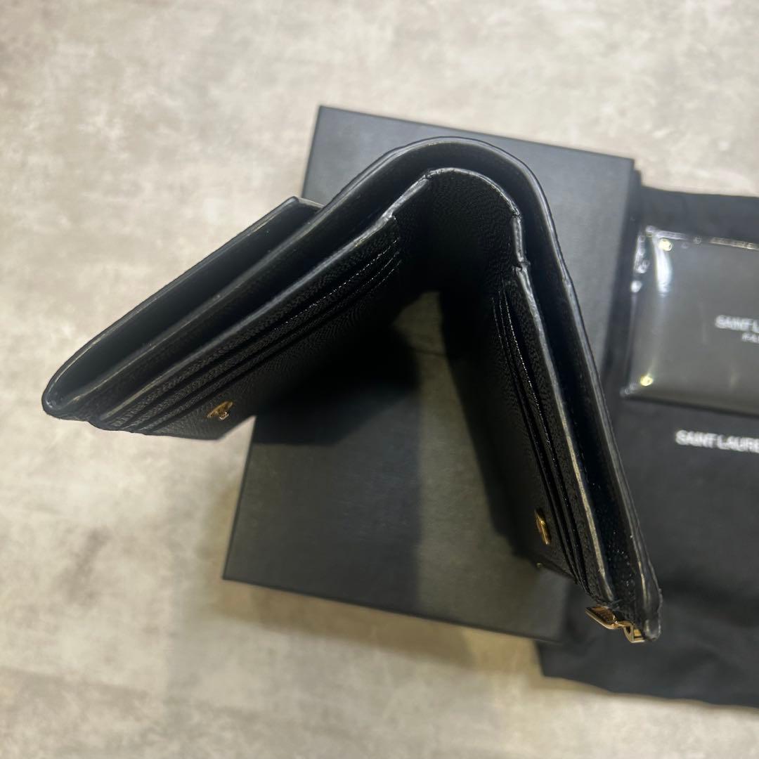 新品同様✨SAINT LAURENT ブラック 二つ折り財布