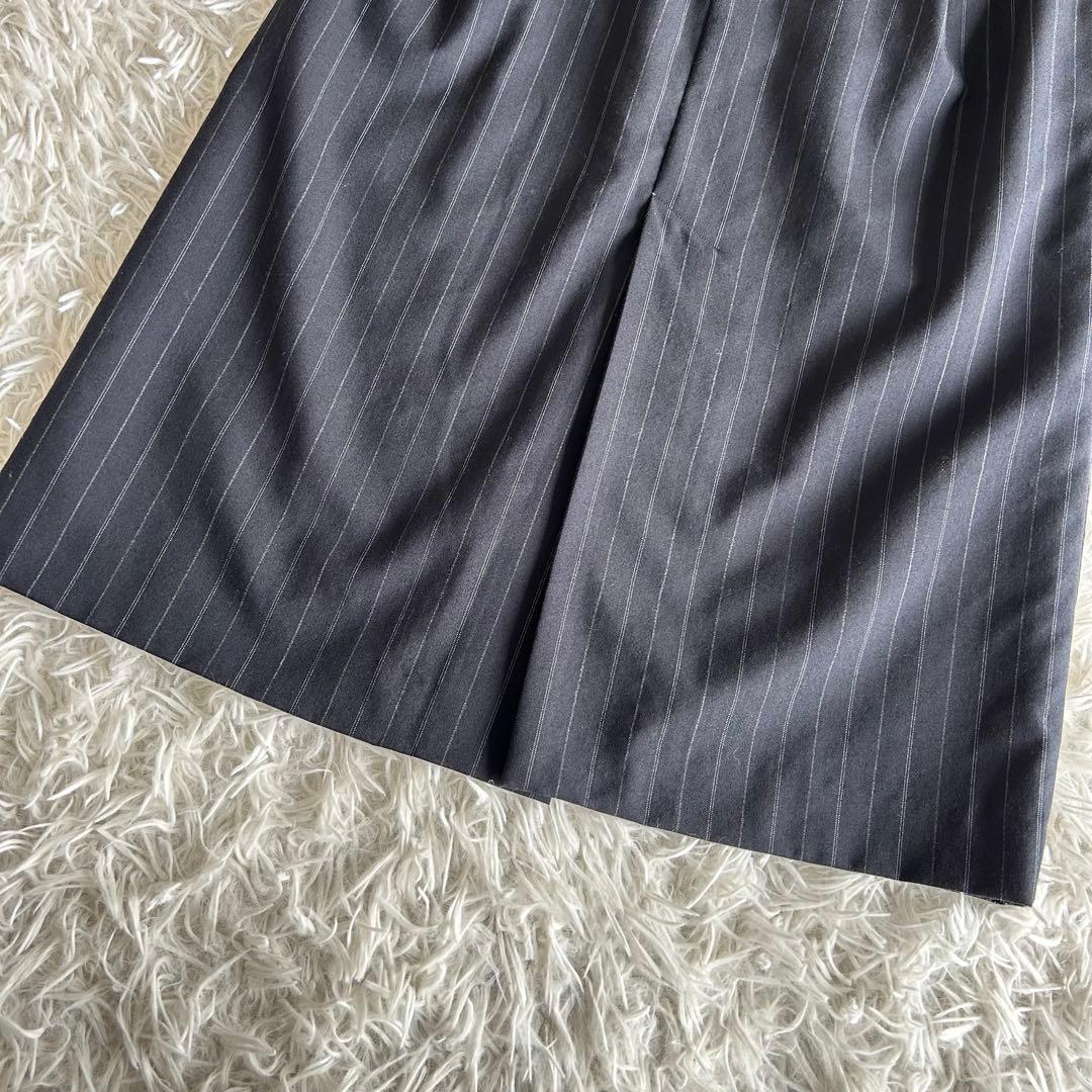 マーガレットハウエル　フォックスブラザーズ　スカート　ストライプ　紺　M