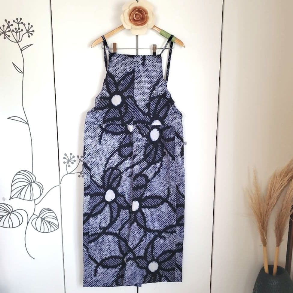 うめ　有松絞りリメイク、有松絞り浴衣よりサロペット、オールインワン