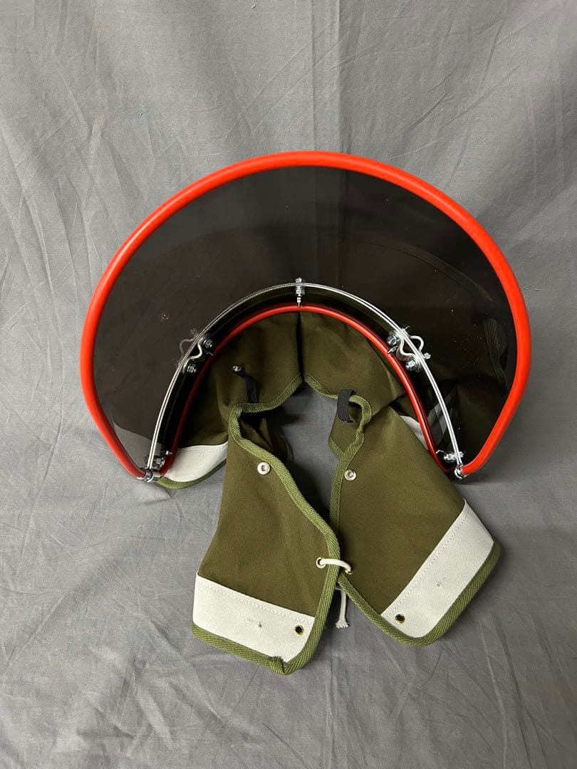 旭風防　新幹線風防　風防　絞り風防　スモーク風防赤フチ　カーキ布タレ