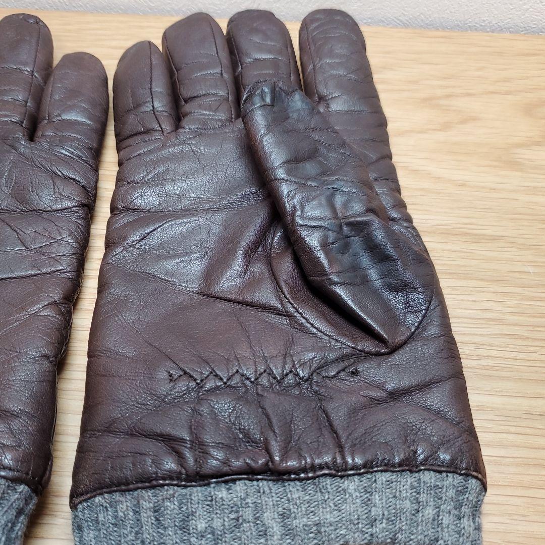 希少 ラルフローレン 手袋 レザー 本革 キルティング レーシング グローブ