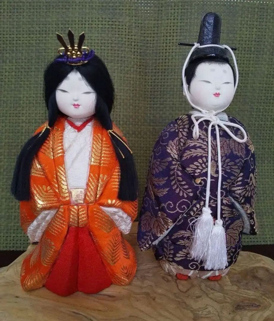 真多呂人形 お雛さま 親王飾り 立雛 木目込人形 桃の節句　希少品