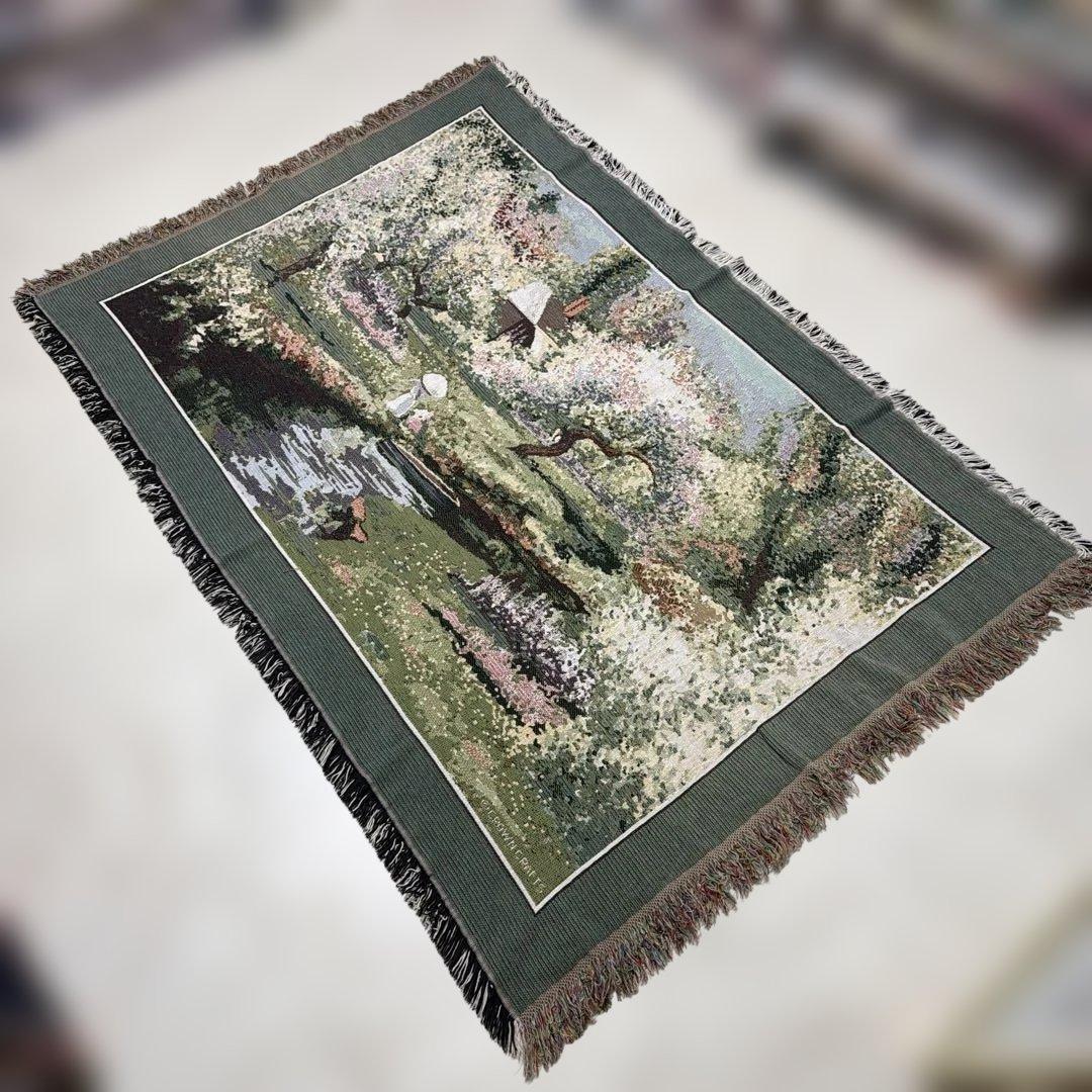 絵画風　マルチカバー　ソファカバー　ヴィンテージラグ　116x172